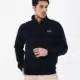 erkek yarım fermuarlı polar sweatshirt basic lacivert