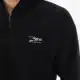 erkek yarım fermuarlı polar sweatshirt basic siyah